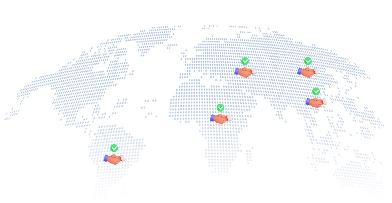 World map of markets served